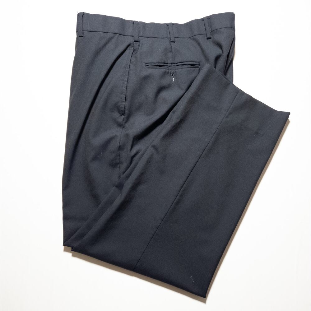 Brooks Brothers Country Club Madison Saxxon Wool Dress Pants Men W36 Black USA